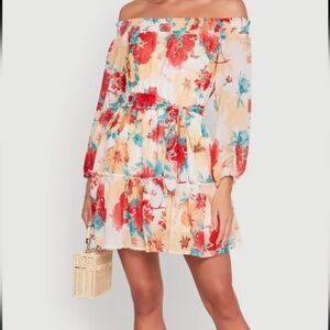 Brand New Without Tag Floral Off-Shoulder Dress